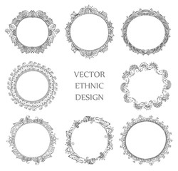 tattoo henna pattern set