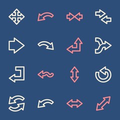 Arrows web icons set