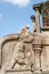 Detail of Vatadage (Round House) at Polonnaruwa ruin