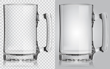 Vector transparent beer mug. EPS10