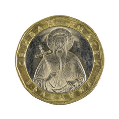 one bulgarian lew coin (2002) isolated on white background © Henning Marquardt