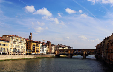 Obraz premium View of the Ponte Vecchio (Old Bridge) in Florence, Italy