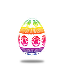 Easter egg isolated on white background