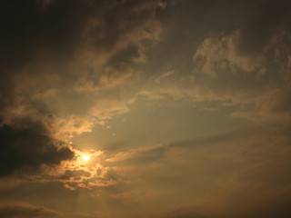 Fototapeta premium 夕日と雲