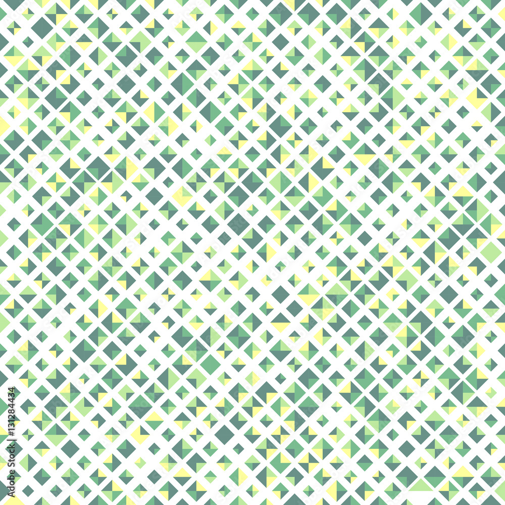 Poster green color seamless pattern with rhombuses, abstract design geometrical vector background. simple m