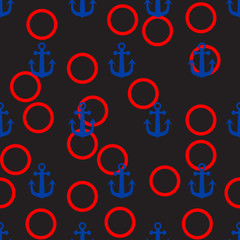 seamless pattern on the marine theme
