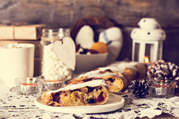 strudel and winter decor