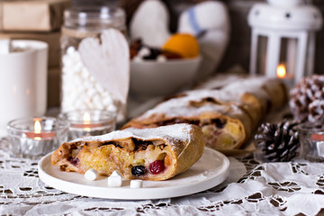 strudel and winter decor