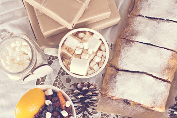 strudel and winter decor