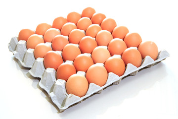 Eggs pack isolated on white background