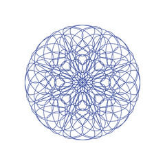 Guilloche decorative rosette element. Digital watermark. It can be used as a protective layer for certificate, voucher, banknote, money design, currency, note, check, ticket, reward etc