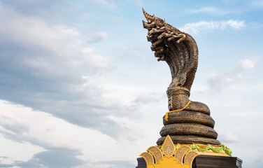 King Naga Landmark at Nakhon Phanom  - obrazy, fototapety, plakaty