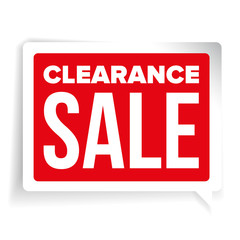 Clearance Sale patch speech bubble