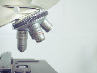 microscope in laboratory.