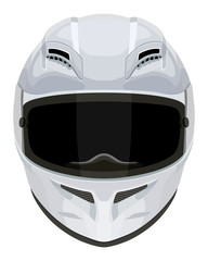 White motorcycle helmet