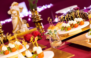 Cherry Tomatoes at the Christmas Table