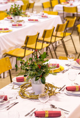 Christmas Dinner Table at School