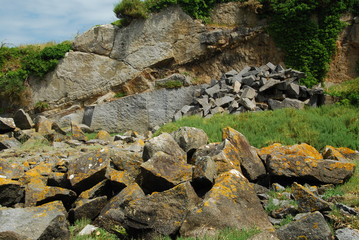 Carrière de granite des îles Chausey, Normandie