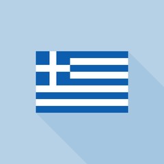Obraz premium Greece flag , flat design vector with official proportion