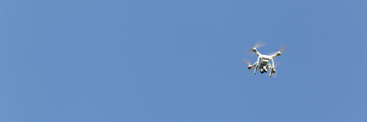 Quadcopter drone flying