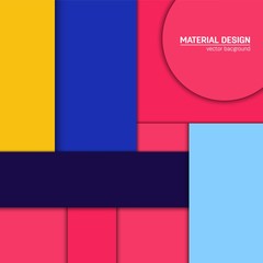Fototapeta premium Vector material design background. Abstract creative concept layout template. For web and mobile app, paper art illustration design. style blank, poster, booklet. Motion wallpaper element. Flat ui