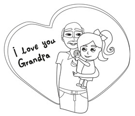 I love you Grandpa card