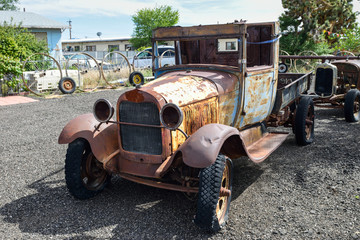 Route 66, old pick-up truck, Truxton, AZ, USA
