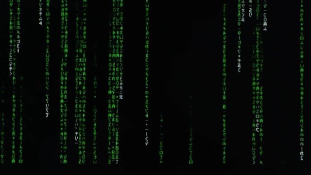 vertical binary code in green color