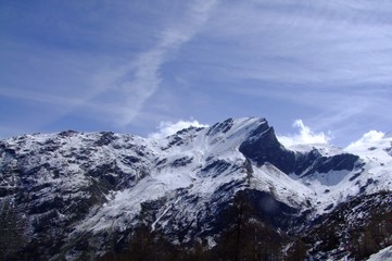 Fototapeta na wymiar Bergkette am Simplonpass