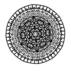 Hand drawing mandala round ornament