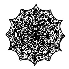 Hand drawing mandala round ornament