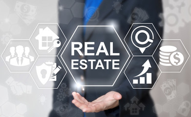 Real estate business house for sale security web building concept. Construction architecture insurance realtor technology