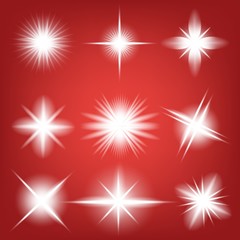 Creative concept Vector set of glow light effect stars bursts with sparkles isolated on black background. For illustration template art design, banner for Christmas celebrate, magic flash energy ray