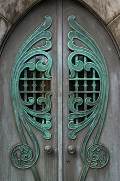 Mausoleum doors in Bonaventure Cemetery in Savannah, Georgia