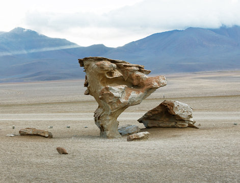 Laguna Verde is a salt lake at the foot of the volcano Licancabur - Bolivia - Powered by Adobe