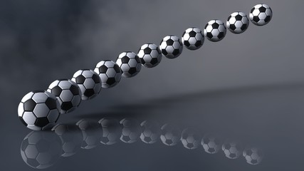 Soccer ball. 3D illustration. 3D CG. High resolution.