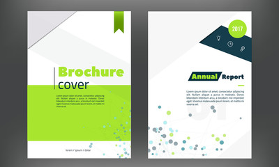 Futuristic annual report cover set. Brochure or flyer template in A4 in technology style. Concept layout design for business.