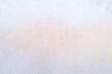 Background of the crystalline texture of ice on the surface of the glass