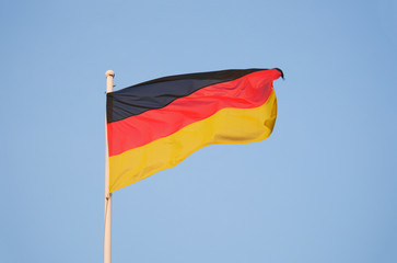 German flag waving in the wind