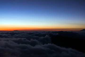 Sunrise above the cloud