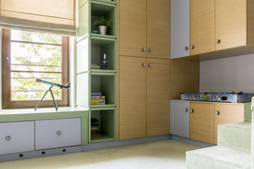 Telescope in child's room