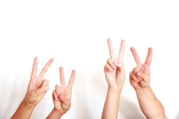 Hände in die Höhe - Peace