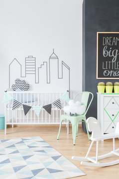 Inspiring wall sticker adding style to a newborn's room