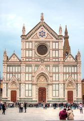 Fototapeta na wymiar Basilica di Santa Croce on the Piazza di Santa Croce,