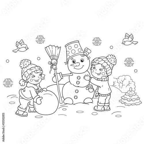 9700 Boy And Girl Outline Coloring Pages Images & Pictures In HD