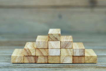 Wooden block for business concept.