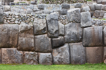 Ancient Inca fortress Saksaywaman near Cusco in Sacred Valley, Peru. (since 1983  was added as part...