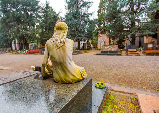  Beautiful Sculpture at Milan Cemetery (Cimitero Monumentale) in Milan