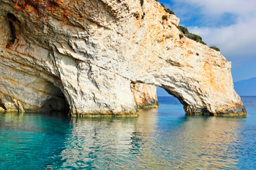 Fototapeta na wymiar Blue Caves in Zakynthos island, Greece