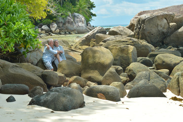 mature couple on vacation